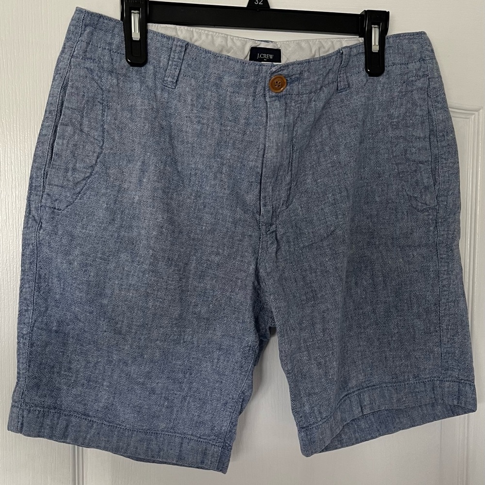 J. Crew | Men's Linen Blue Shorts
